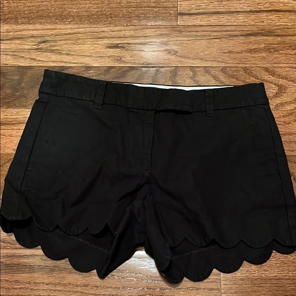 J Crew Black Scalloped Women's Shorts